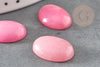 Cabochon ovale jade naturel rose 18x13mm, x1 (G2019)