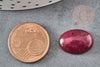 Cabochon ovale jade naturel rouge bordeau 18 x13mm, x1 (G0608)
