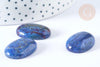 Cabochon ovale jaspe ondulé bleu foncé 25mm, x1 (G7652)