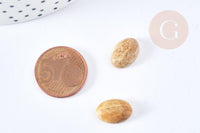 Cabochon ovale jaspe paysage naturel 14x10mm, x1 (G8660)