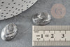 Cabochon ovale jaspe zebra naturel 13x18mm, x1 (G5050)