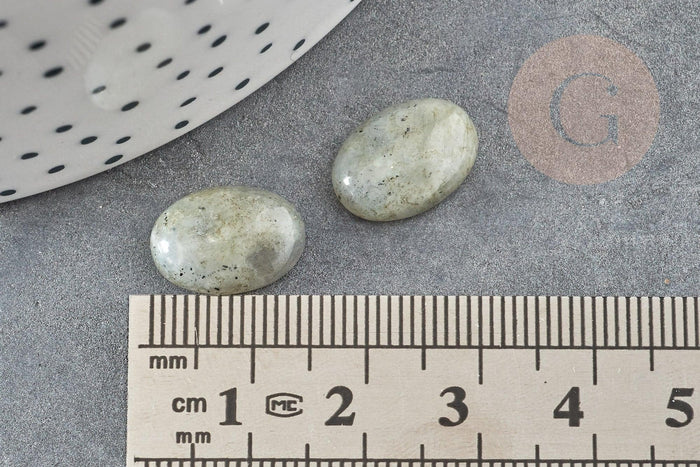 Cabochon ovale labradorite naturelle 10x14mm, x1 (G2432)