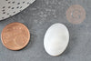 Cabochon ovale nacre blanche naturelle 25mm, x1 (G5052)