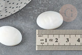 Cabochon ovale nacre blanche naturelle 25mm, x1 (G5052)