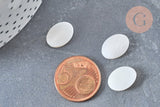 Cabochon ovale nacre naturelle blanche 13.5mm, x1 (G6824)