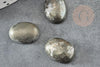Cabochon ovale pyrite grise naturelle 18 x13mm, x1 (G0203)