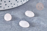 Cabochon ovale quartz rose naturel 14 x10mm, x1 (G8690)