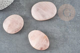 Cabochon ovale quartz rose naturel 43-50mm, x1 (G5056)