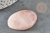 Cabochon ovale quartz rose naturel 43-50mm, x1 (G5056)