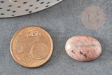 Cabochon ovale rhodonite naturelle 13x18mm, x1 (G2063)