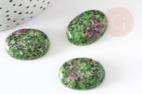 Cabochon ovale rubis zoisite naturelle 25mm, x1 (G2221)