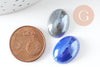 Cabochon ovale verre irisé 18x13mm, x20 (G0117)