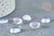 Cabochon ovale verre ovale clair AB 14mm, x1 (G8334)