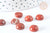 Cabochon rond Jaspe rouge demi sphère 10mm, x1 (G7574)