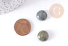 Cabochon rond Labradorite naturelle rond 14x8mm, x1 (G8942)