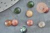 Cabochon rond agate indienne naturelle 6mm, x1 (G1979)
