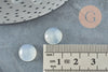 Cabochon rond agate naturelle blanche 10mm, x1 G8688