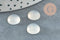 Cabochon rond agate naturelle blanche 10mm, x1 G8688