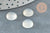 Cabochon rond agate naturelle blanche 10mm, x1 G8688