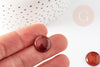 Cabochon rond agate naturelle orange 16mm, x1 (G2428)
