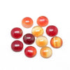 Cabochon rond agate naturelle orange 6mm, x1 (G0409)