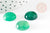 Cabochon rond agate naturelle verte 16mm, x1 (G1861)