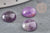 Cabochon rond améthyste naturelle 10mm, x1 (G0318)