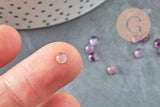 Cabochon rond améthyste naturelle 4mm, x1 (G2820)