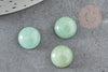 Cabochon rond aventurine verte naturelle, 10mm, x1 (G0317)