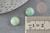 Cabochon rond aventurine verte naturelle, 10mm, x1 (G0317)