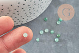 Cabochon rond aventurine verte naturelle 4mm, x1 (G2839)