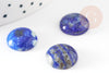 Cabochon rond bleu lapis lazulis naturel 14mm, x1 (G2596)