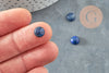 Cabochon rond bleu lapis lazulis naturel 8mm, x1 (G0394)