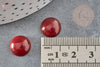 Cabochon rond cornaline naturelle orange 12mm, x1 (G2225)