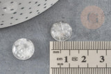 Cabochon rond cristal de roche naturel 12mm, x1 (G5051)