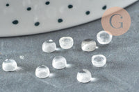 Cabochon rond cristal de roche naturel 4mm, x1 (G2884)
