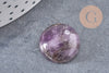 Cabochon rond dôme pierre naturelle 18mm, x1 (G10834)