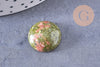 Cabochon rond dôme pierre naturelle et de synthèse 18mm, x1 (G10711)