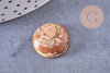 Cabochon rond dôme pierre naturelle et de synthèse 18mm, x1 (G10711)