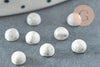 Cabochon rond howlite blanche Naturelle 4mm, x1 (G2968)