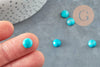 Cabochon rond howlite naturel teinté turquoise 8mm, x1 (G8653)