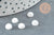 Cabochon rond jade blanc 6mm, x1 (G2885)