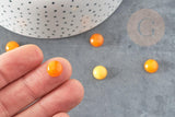 Cabochon rond jade jaune, cabochon rond, jade naturelle,cabochon pierre,10mm, x1 G1024