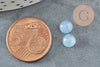 Cabochon rond jade naturel bleu ciel 6mm, x1 (G1606)