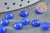 Cabochon rond jade naturel teinté bleu roi 6mm, x1 (G8694)