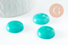 Cabochon rond jade naturel teinté turquoise 20mm, x1 (G9615)