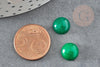 Cabochon rond jade naturel vert 10mm, x1 (G1670)