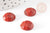 Cabochon rond jaspe rouge naturel à facettes 14.5mm, x1 (G1857)