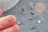 Cabochon rond labradorite naturelle,6mm, x1 (G1014)
