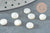 Cabochon rond nacre blanche naturelle 6-6.5mm, x1 (G2715)